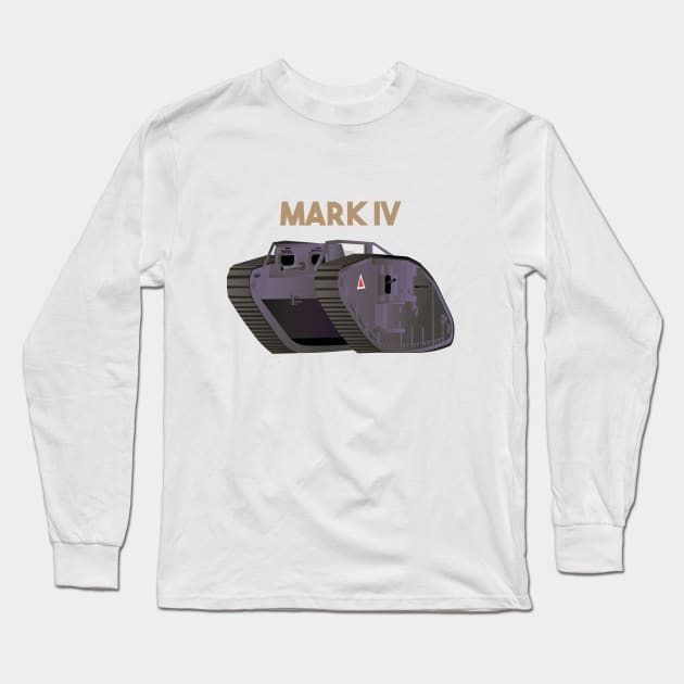 British WW1 Tank Mark IV Long Sleeve T-Shirt by NorseTech